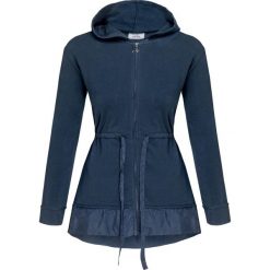 Bluza DEHA EASY. Niebieskie bluzy damskie Deha, bez wzorów, z dzianiny, bez rękawów, z kapturem. W wyprzedaży za 212,00 zł.