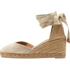 Castañer CHIARA Czółenka sznurowane tierra. Brązowe czółenka peep toe marki Castañer, ze skóry. Za 429,00 zł.