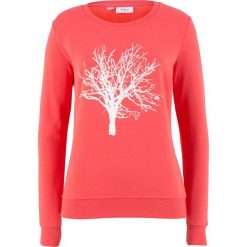 Bluza z motywem drzewa bonprix koralowy z nadrukiem. Pomarańczowe bluzy z nadrukiem damskie bonprix. Za 74,99 zł.