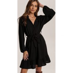 Czarna Sukienka Sarera. Czarne sukienki damskie Renee, s, bez wzorów, bez kołnierzyka, bez rękawów, mini. Za 99,99 zł.