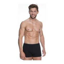 Bokserki Iron Czarne. Czarne bokserki męskie Julimex, bez wzorów. Za 28,90 zł.