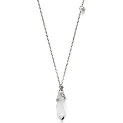 Naszyjnik - srebro 925, Swarovski. Szare naszyjniki męskie z kryształem, srebrne. Za 499,00 zł.