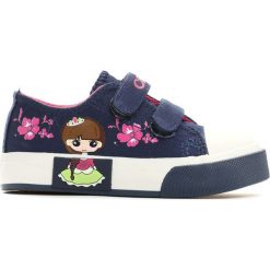 Buty sportowe dziewczęce: Granatowe Trampki Flowery Princess