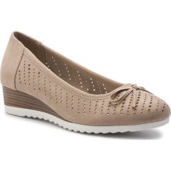 Półbuty CLARA BARSON - LS4881-03 Beige. Brązowe półbuty damskie Clara Barson, na co dzień, bez wzorów, ze skóry ekologicznej, bez obcasa, na koturnie, bez zapięcia. Za 79,99 zł.