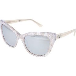 Okulary przeciwsłoneczne "GU7438" w kolorze biało-beżowym. Brązowe okulary przeciwsłoneczne damskie marki Hugo Boss, Valentino, Guess, wakacyjne. W wyprzedaży za 149,95 zł.