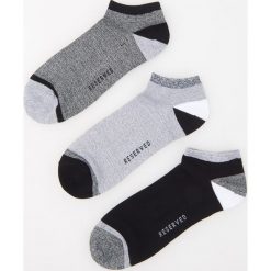 Kapcie męskie: 3 pack krótkich skarpetek – Czarny