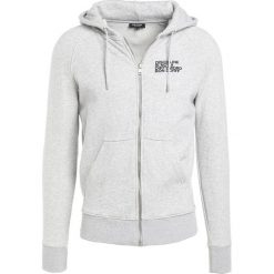 Kardigany męskie: Ron Dorff DISCIPLINE SMALL PRINT ZIPPED HOODIE Bluza rozpinana grey melange