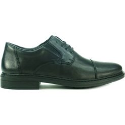 PÓŁBUTY WIZYTOWE RIE 17642 CZA. Buty wizytowe męskie Rieker, bez wzorów, ze skóry, wizytowe, bez zapięcia. Za 269,00 zł.