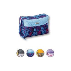 TOP CHOICE Kosmetyczka damska RIBBONS (93937) 1szt. Szare topy damskie marki TOP CHOICE, bez wzorów, bez kołnierzyka. Za 19,33 zł.