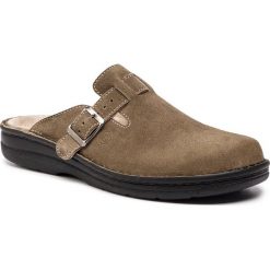 Klapki BERKEMANN - Max 05708 Taupe 444. Zielone klapki męskie Berkemann, ze skóry. W wyprzedaży za 299,00 zł.
