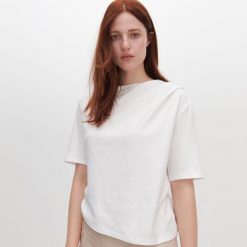 Gładki T-shirt oversize - Biały. Białe t-shirty damskie Reserved, s, bez wzorów, bez kołnierzyka. Za 59,99 zł.