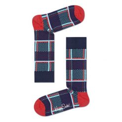 Skarpety Happy Socks x Iris Apfel (IRTRT01-6000). Niebieskie skarpetki damskie marki Happy Socks, z bawełny. Za 24,99 zł.