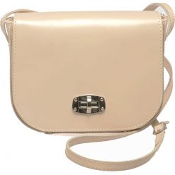 Torebki klasyczne damskie: Skórzana torba w kolorze beżowym – 52 x 35 x 28 cm