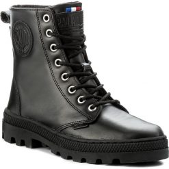 Trapery PALLADIUM - Pallabosse Off Lea W 95527-008-M Black. Czarne trapery damskie Palladium, ze skóry, bez obcasa, bez zapięcia. W wyprzedaży za 349,00 zł.