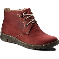 Buty zimowe damskie: Botki HELIOS – 501 Bordo