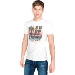 Jack & Jones New Pleo Koszulka Biały. Białe podkoszulki męskie xxl, z nadrukiem, z bawełny. Za 66,95 zł.