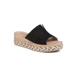 Lasocki M514 Czarny. Czarne klapki damskie Lasocki, bez wzorów, ze skóry, bez obcasa. Za 139,99 zł.