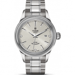 ZEGAREK TUDOR STYLE 28 MM 12100 STRAP SILVER INDEX Y. Szare zegarki męskie TUDOR. Za 8490,00 zł.