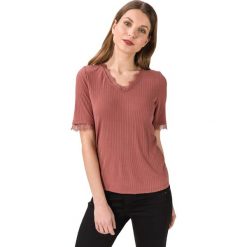 Vero Moda Judy Koszulka Czerwony Beżowy. Czerwone koszulki damskie Vero Moda, l, bez wzorów, z poliesteru, bez kołnierzyka, z krótkim rękawem. Za 109,95 zł.