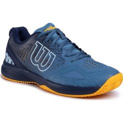 Buty WILSON - Kaos Comp 2.0 Cc WRS326570 Copen Blue/Peacoat/Goldfusn. Niebieskie buty sportowe męskie Wilson, ze skóry ekologicznej, bez zapięcia, tenisowe. Za 439,00 zł.
