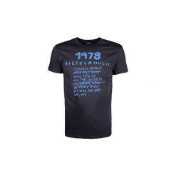 T-shirty z krótkim rękawem Diesel 00SVR5 0091B / T-Diego-NB. Niebieskie t-shirty męskie Diesel, xl, bez wzorów, bez kołnierzyka, krótkie. Za 139,00 zł.