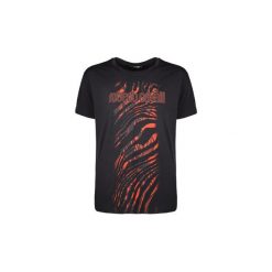 T-shirty z krótkim rękawem Roberto Cavalli HYH03T JE047. Czarne t-shirty męskie Roberto Cavalli, xl, bez wzorów, bez kołnierzyka, krótkie. Za 199,00 zł.