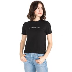 Calvin Klein Koszulka Czarny. Czarne podkoszulki męskie Calvin Klein, xl, z nadrukiem, z bawełny, z krótkim rękawem. Za 257,95 zł.