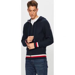 Tommy Hilfiger - Bluza. Niebieskie bluzy męskie TOMMY HILFIGER, s, bez wzorów, z bawełny, z kapturem, bez rękawów, z kapturem. Za 639,90 zł.