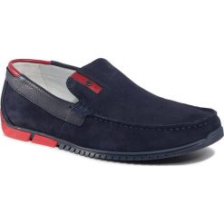 Mokasyny KRISBUT - 5274-5-9 Granat. Niebieskie mokasyny męskie Krisbut, na co dzień, bez wzorów, ze skóry, klasyczne, bez zapięcia. Za 269,00 zł.
