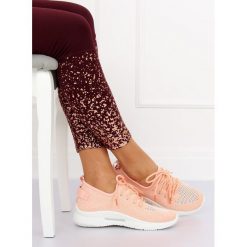 Buty sportowe różowe BK-117 PINK. Różowe buty sportowe damskie obuwie damskie, z tkaniny. Za 56,81 zł.