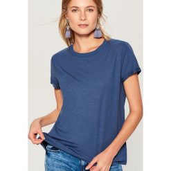 Koszulka oversize - Niebieski. Niebieskie t-shirty damskie Mohito, l. Za 29,99 zł.