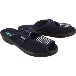 ADANEX 109/2 BIO 34 GR/CZ granatowy, kapcie, klapki damskie. Niebieskie kapcie damskie Adanex, z gumy. Za 42,90 zł.