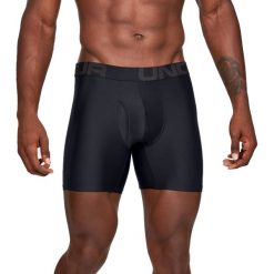 Under Armour Tech 6in 2Pack Boxer 1327415-001. Czarne bokserki męskie Under Armour, bez wzorów, z elastanu. W wyprzedaży za 119,99 zł.