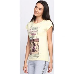 Żółty T-shirt East-West. Żółte bluzki damskie marki Born2be, m. Za 14,99 zł.