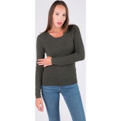 Sweter kaszmirowy w kolorze ciemnozielonym. Zielone swetry damskie Just Cashmere, l, bez wzorów, z kaszmiru, bez rękawów, bez kaptura. W wyprzedaży za 259,95 zł.
