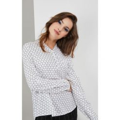 Koszula z podwijanymi rękawami. Czarne koszule damskie Moodo, l, w geometryczne wzory, z wiskozy. Za 69,99 zł.