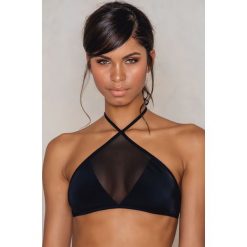 Bikini: NA-KD Swimwear Góra bikini z siateczką i dekoltem A - Black