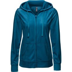Bluzy damskie: Bluza rozpinana z dzianiny welurowej "nicki" bonprix zielony oceaniczny