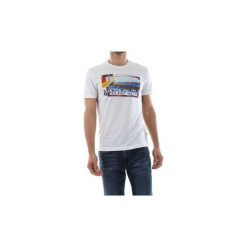 T-shirty z krótkim rękawem Napapijri N0YII4 SAYNTE. Białe t-shirty męskie Napapijri, s, bez wzorów, bez kołnierzyka, krótkie. Za 150,63 zł.