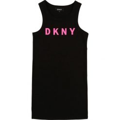 Dkny - Sukienka dziecięca 152-158 cm. Czerwone sukienki dziewczęce DKNY, z nadrukiem, z elastanu, bez rękawów, mini, proste. Za 239,90 zł.