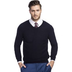 Sweter VINCENZO SWGS000216. Pomarańczowe swetry męskie Giacomo Conti, m, bez wzorów, z wiskozy, klasyczne, z klasycznym kołnierzykiem, bez kaptura. Za 249,00 zł.