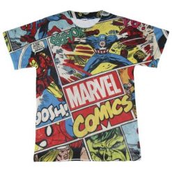 Disney Koszulka Chłopięca Marvel 152 Wielokolorowy. Szare t-shirty chłopięce Disney, z nadrukiem, bez rękawów. Za 35,00 zł.