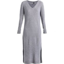 Topshop V NECK DRESS Długa sukienka grey as sample. Szare sukienki damskie marki Topshop, m, bez wzorów, z kaszmiru, bez kołnierzyka, z długim rękawem, długie, maxi. W wyprzedaży za 395,45 zł.
