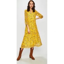 Only - Sukienka. Szare sukienki damskie ONLY, na co dzień, bez wzorów, z poliesteru, casualowe, bez kołnierzyka, bez rękawów, midi, proste. Za 259,90 zł.