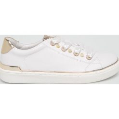 Marco Tozzi - Buty. Białe buty sportowe damskie marki Marco Tozzi, bez wzorów, z materiału, sportowe. Za 219,90 zł.