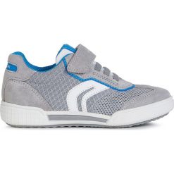 Geox - Buty dziecięce. Szare trampki chłopięce Geox, bez wzorów, ze skóry, sportowe, z okrągłym noskiem, bez zapięcia. Za 279,90 zł.