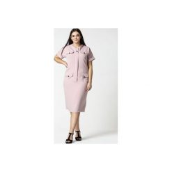 Sukienka w militarnym stylu. Niebieskie sukienki damskie Bird, moro, militarne, bez kołnierzyka, bez rękawów. Za 498,00 zł.