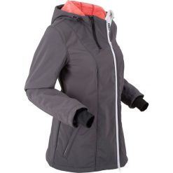 Kurtka softshell bonprix szary łupkowy. Szare kurtki damskie marki bonprix, bez wzorów, z softshellu, bez kaptura. Za 124,99 zł.