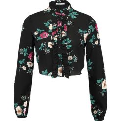 Koszule wiązane damskie: Glamorous Petite FLORAL BLOUSE Koszula black/magenta