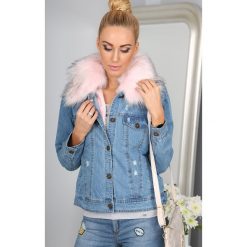 Bladoróżowa Kurtka Jeansowa 702. Szare kurtki damskie marki Fasardi, xl, z jeansu. Za 239,00 zł.